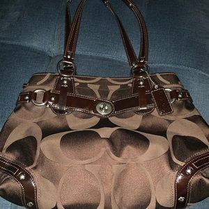 Chocolate brown Coach handbag